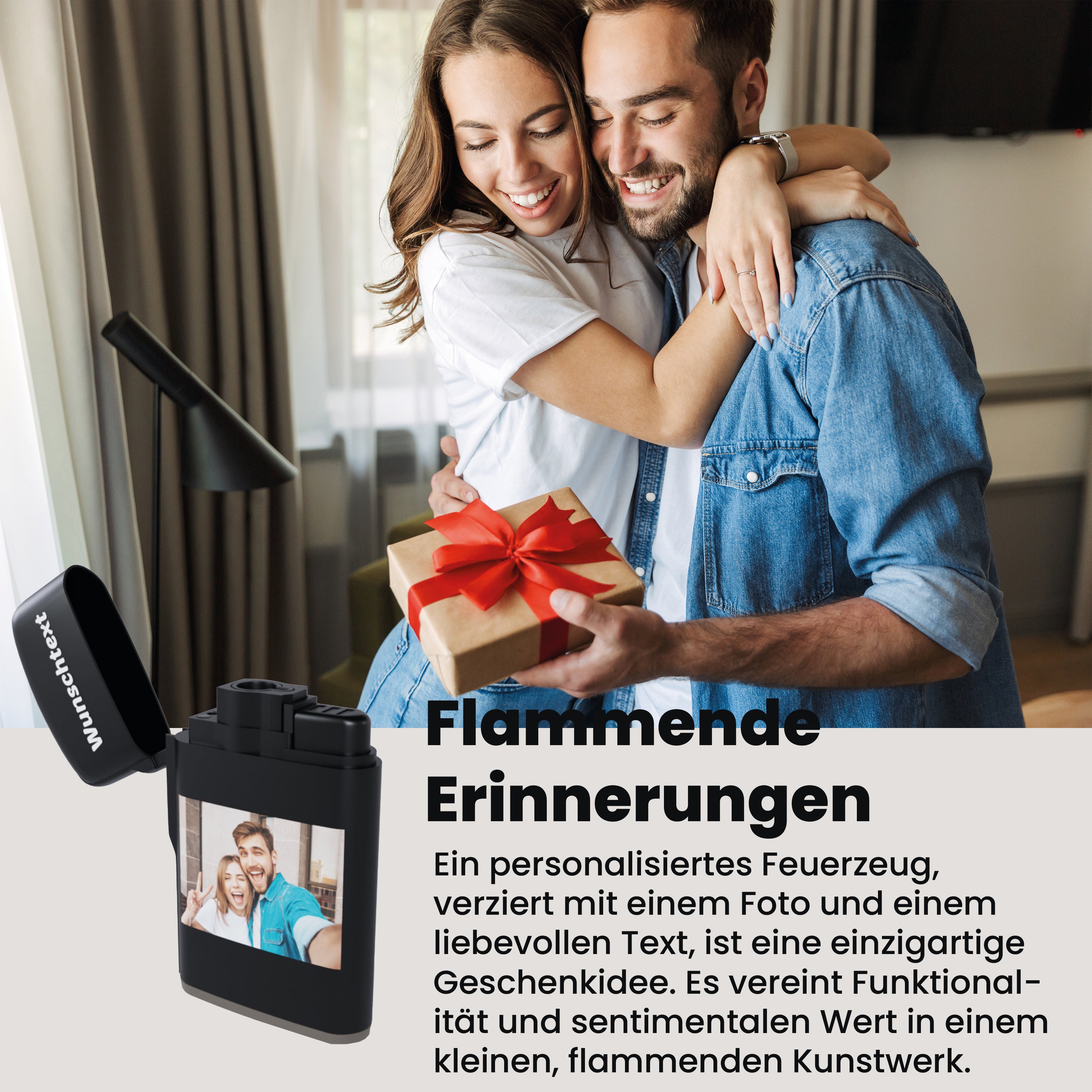 Feuerzeug mit Foto und Text selbst gestalten - Foto Geschenk