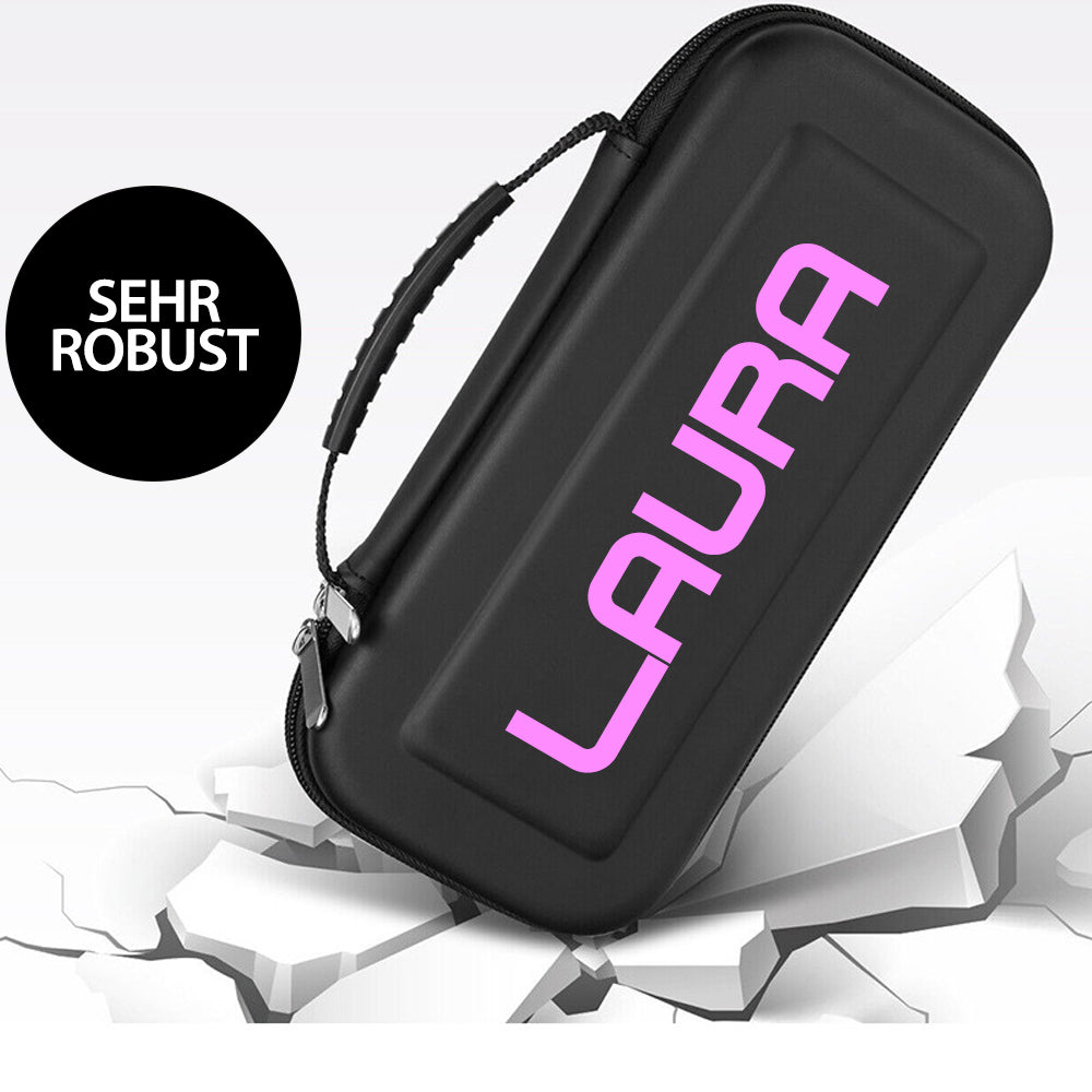 Switch Tragetasche personalisiert mit Name Kompatibel Nintendo Switch und Switch OLED-Konsole Schutzhülle Tasche mit viel Platz für Spiele Besuche den Bl4ckPrint-Store