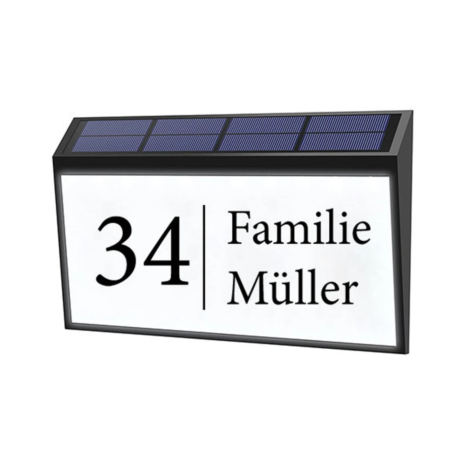 Beleuchtete Solar Hausnummer Personalisiert Hausnummernleuchte Hausnummernschild mit 10 LEDs