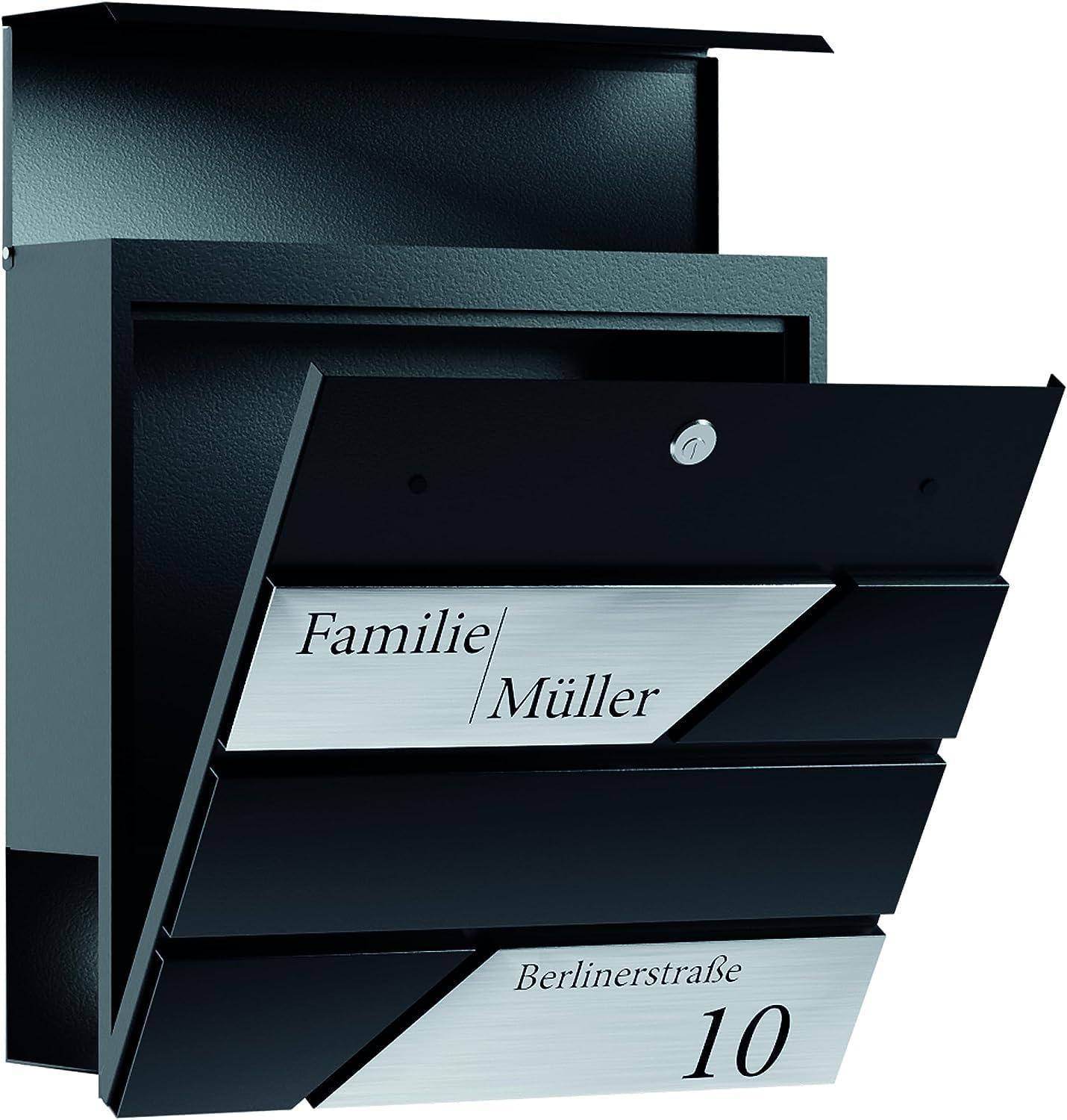 Ersatzplatte für Premium Briefkasten mit Zeitungsfach Anthrazit