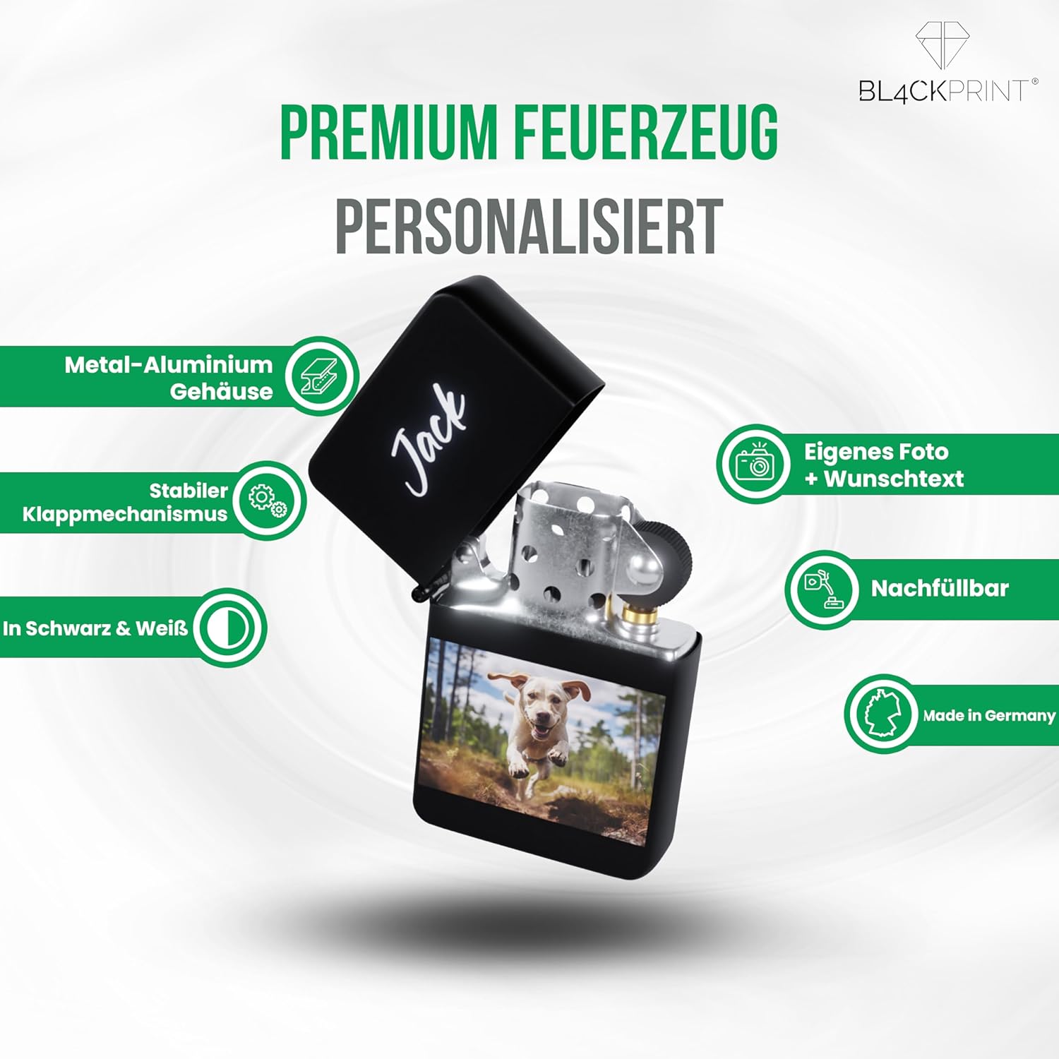 Feuerzeug mit Foto und Text selbst gestalten - Foto Geschenk