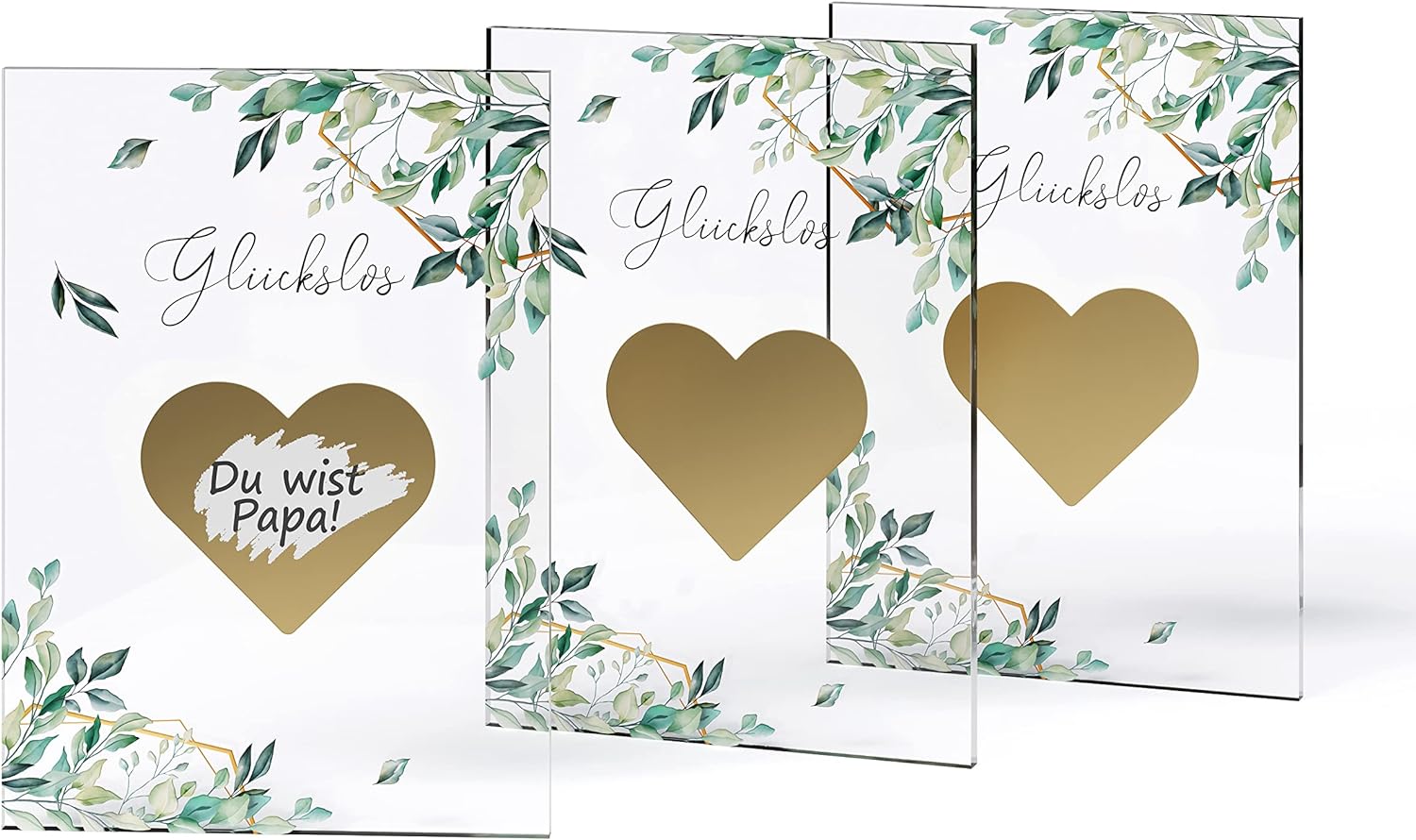 3x Rubbellose aus Plexiglas zum selber machen - Glückslos Rubbelkarte
