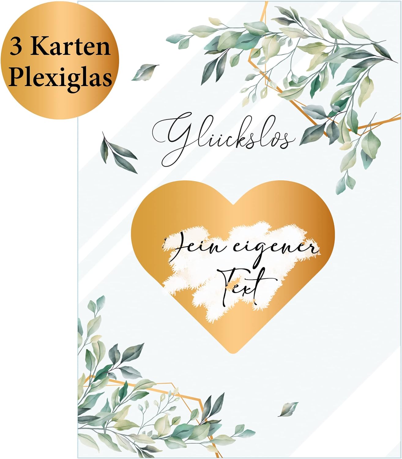 3x Rubbellose aus Plexiglas zum selber machen - Glückslos Rubbelkarte