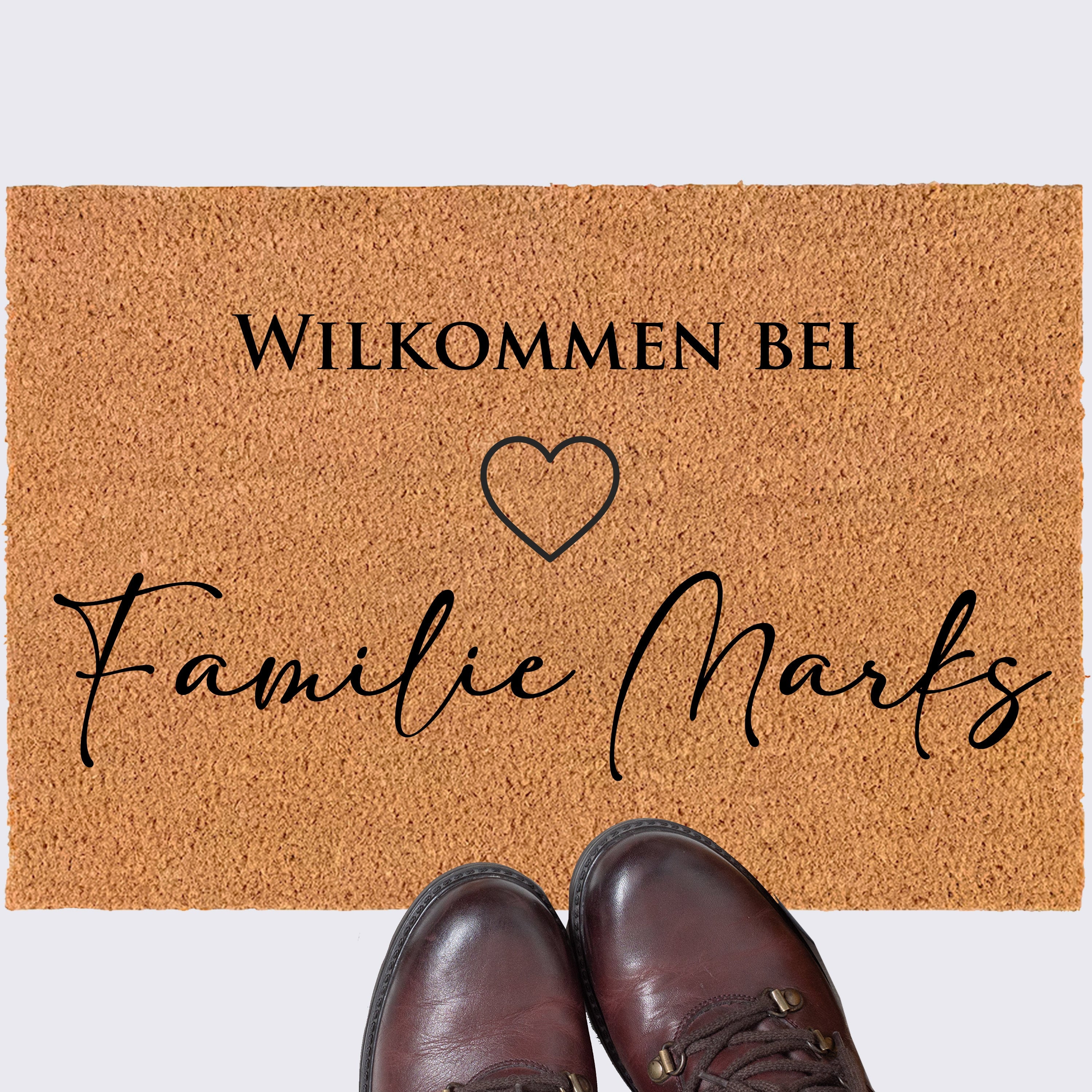 Fußmatte personalisiert Türmatte mit Namen Nachname eigener Text