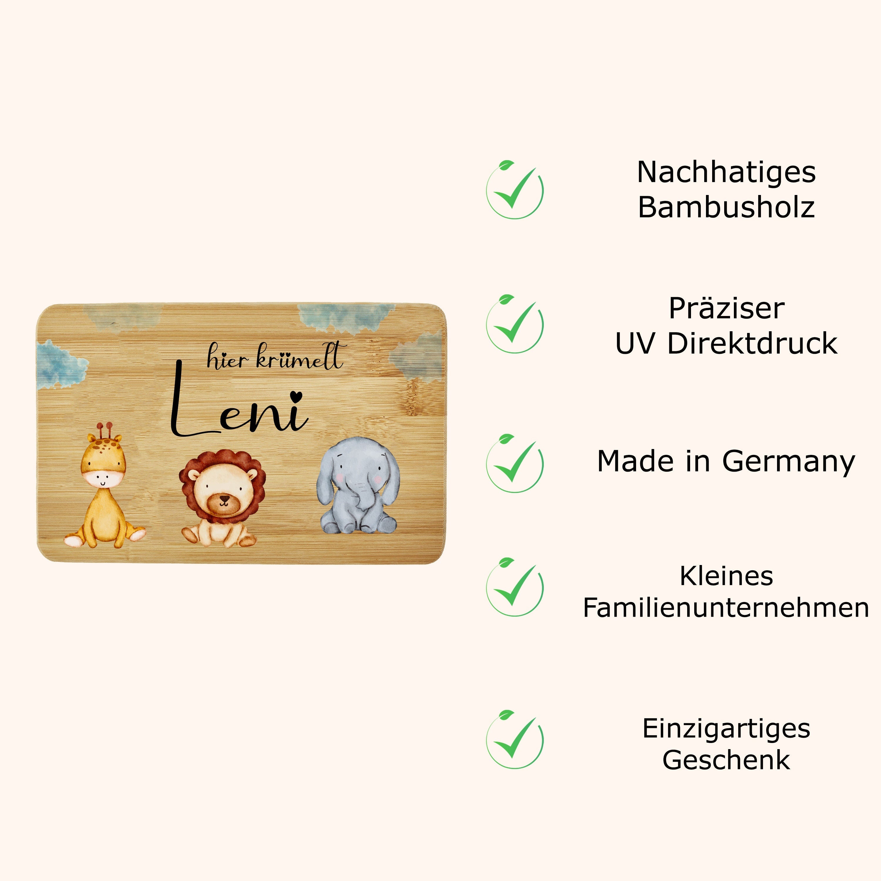 Frühstücksbrettchen personalisiert Kinder Geschenk 1. Geburtstag Geschenkidee Weihnachten Holzbrett