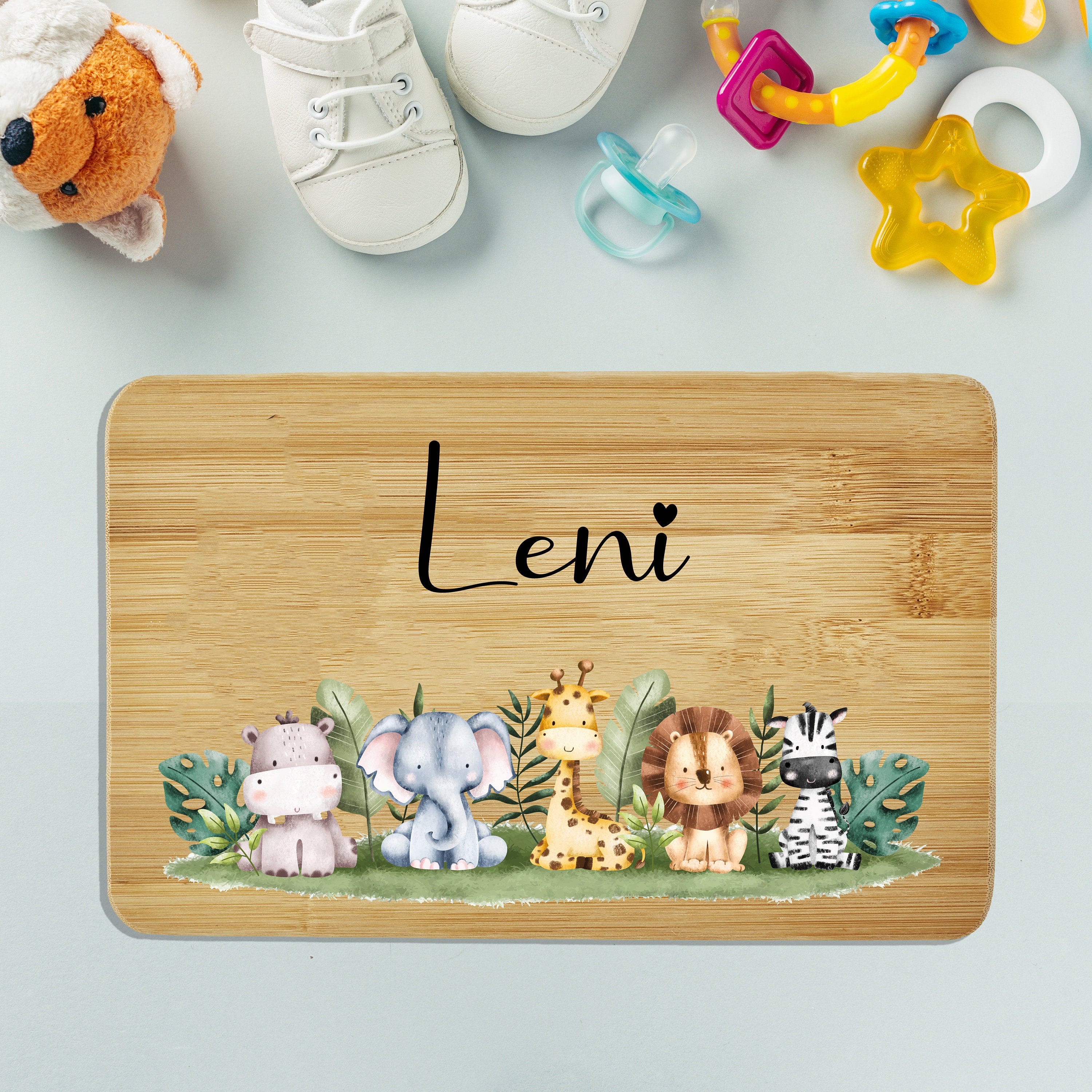 Frühstücksbrettchen personalisiert Kinder Geschenk 1. Geburtstag Geschenkidee Weihnachten Holzbrett