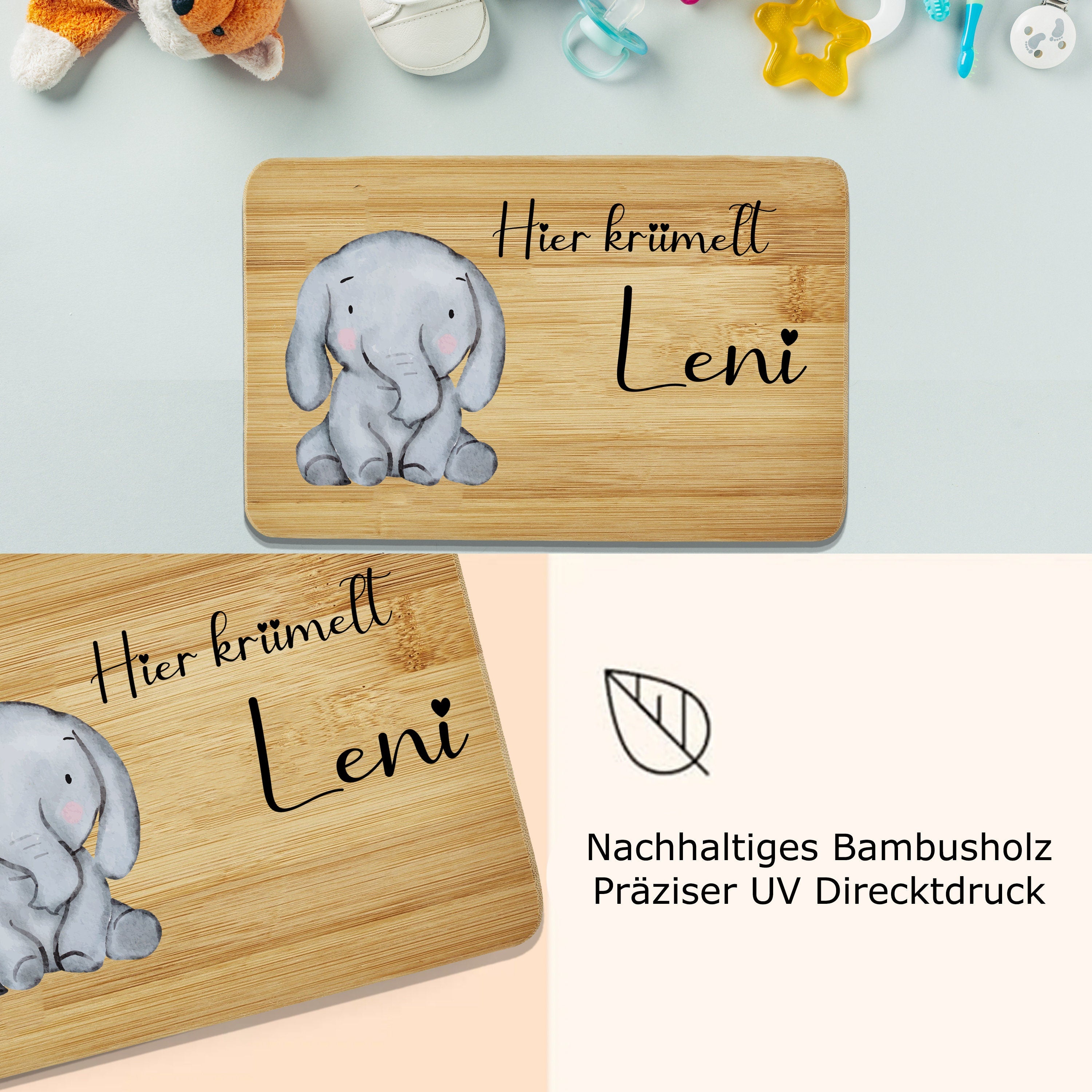Frühstücksbrettchen personalisiert Kinder Geschenk 1. Geburtstag Geschenkidee Weihnachten Holzbrett