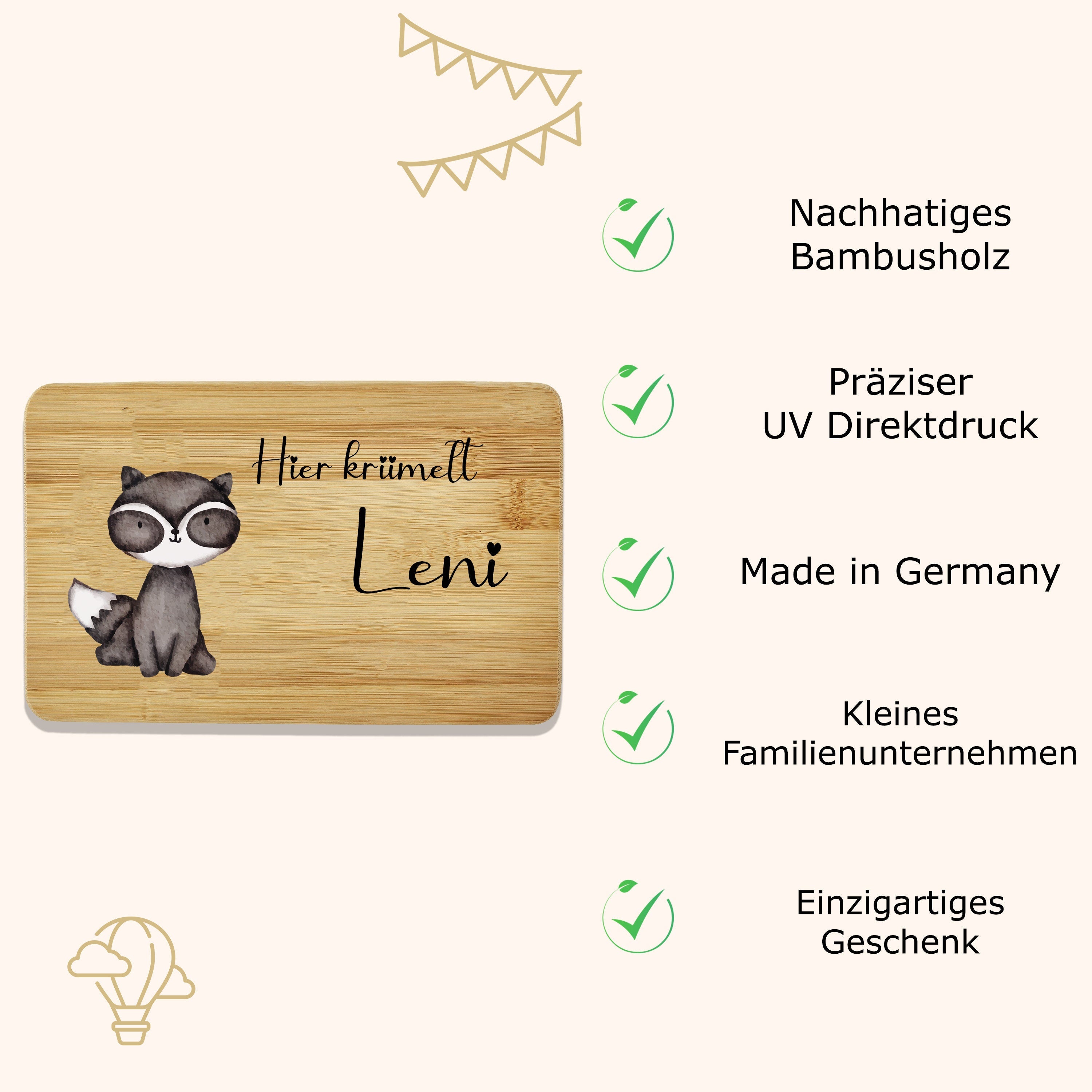 Frühstücksbrettchen personalisiert Kinder Geschenk 1. Geburtstag Geschenkidee Weihnachten Holzbrett