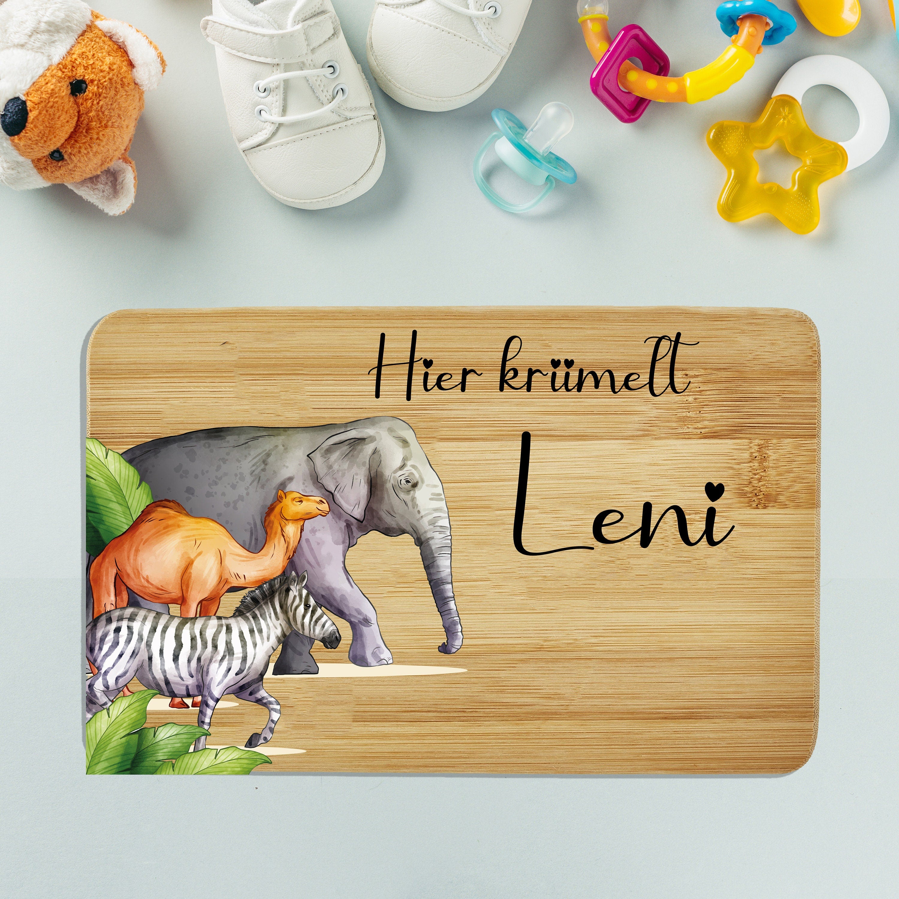 Frühstücksbrettchen personalisiert Kinder Geschenk 1. Geburtstag Geschenkidee Weihnachten Holzbrett