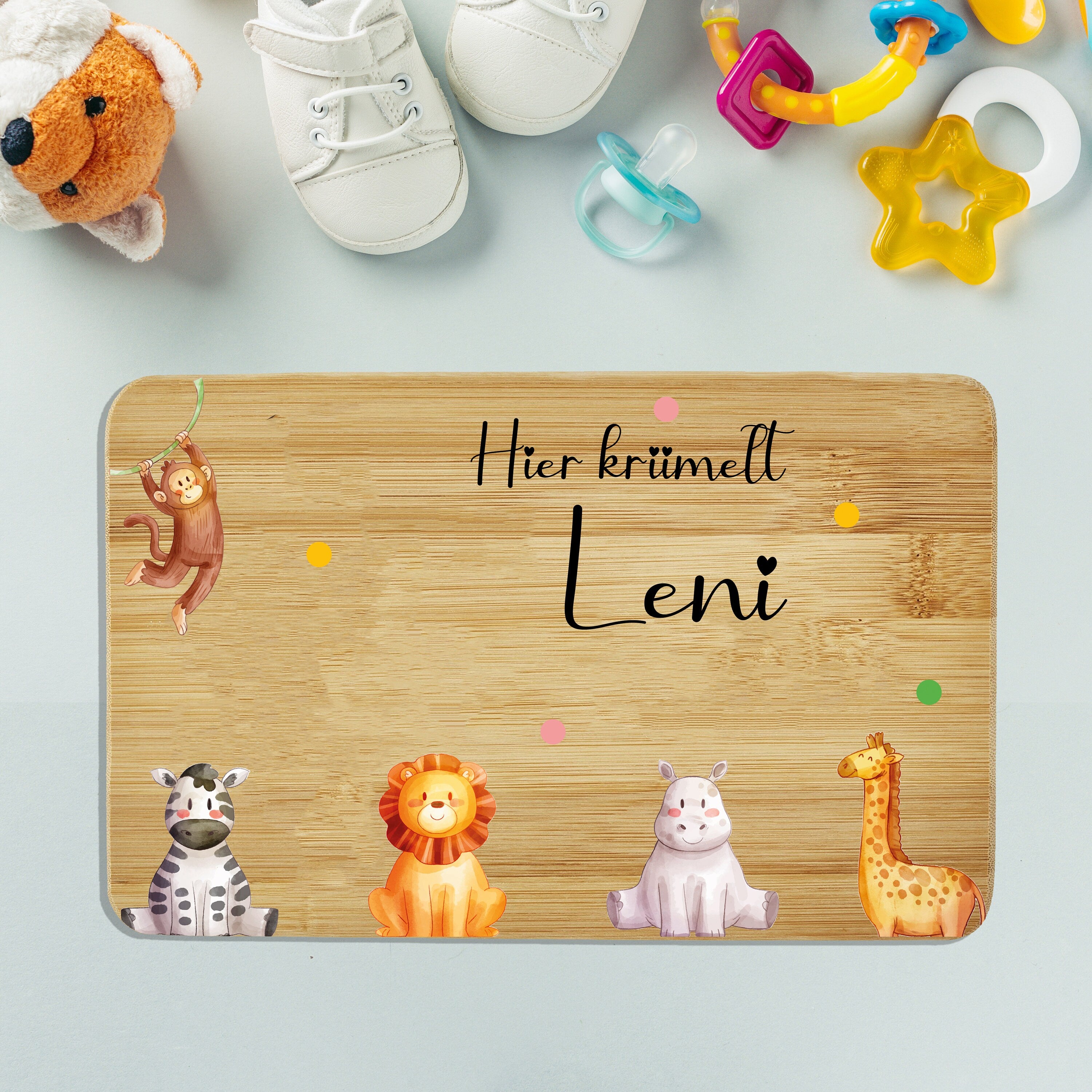 Frühstücksbrettchen personalisiert Kinder Geschenk 1. Geburtstag Geschenkidee Weihnachten Holzbrett