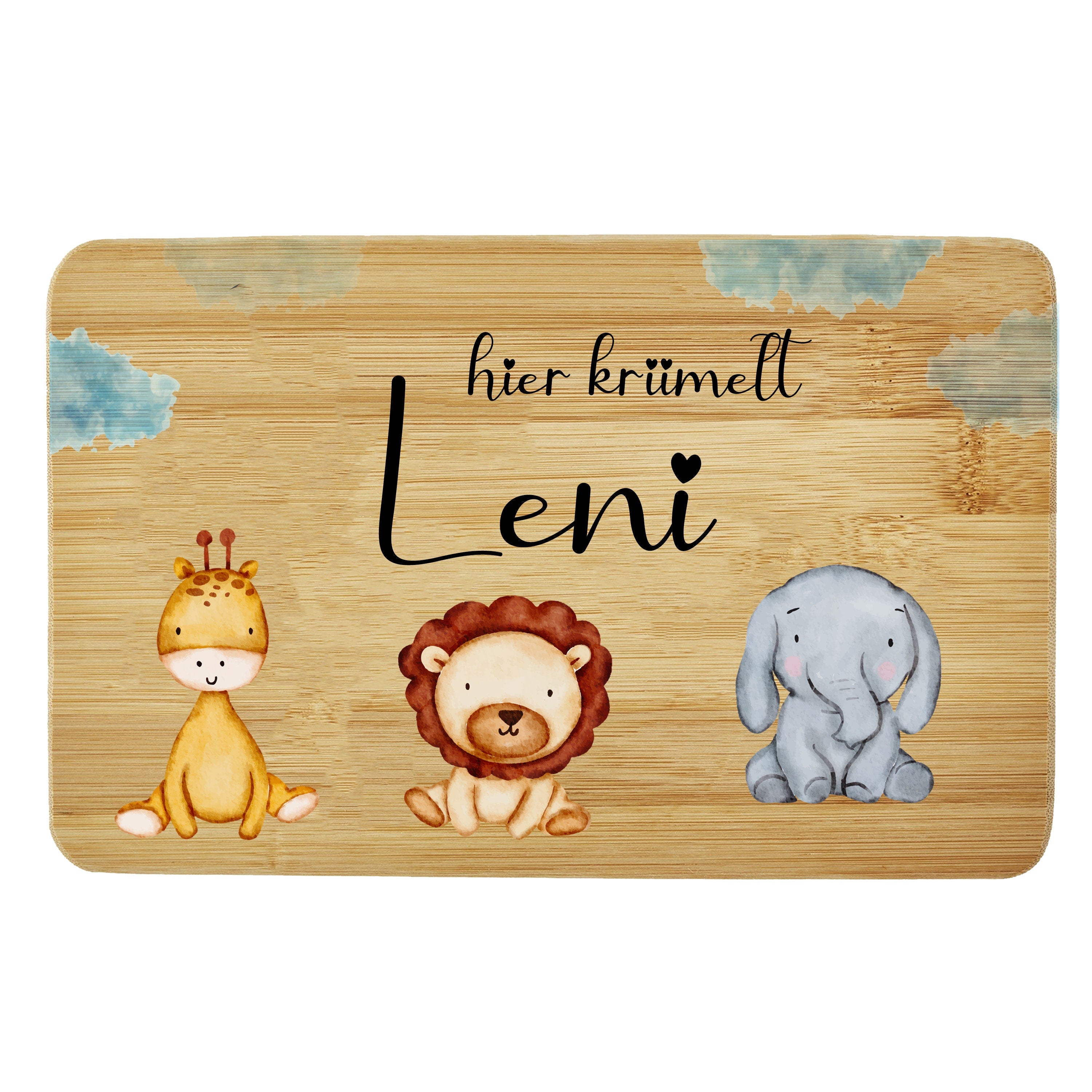 Frühstücksbrettchen personalisiert Kinder Geschenk 1. Geburtstag Geschenkidee Weihnachten Holzbrett