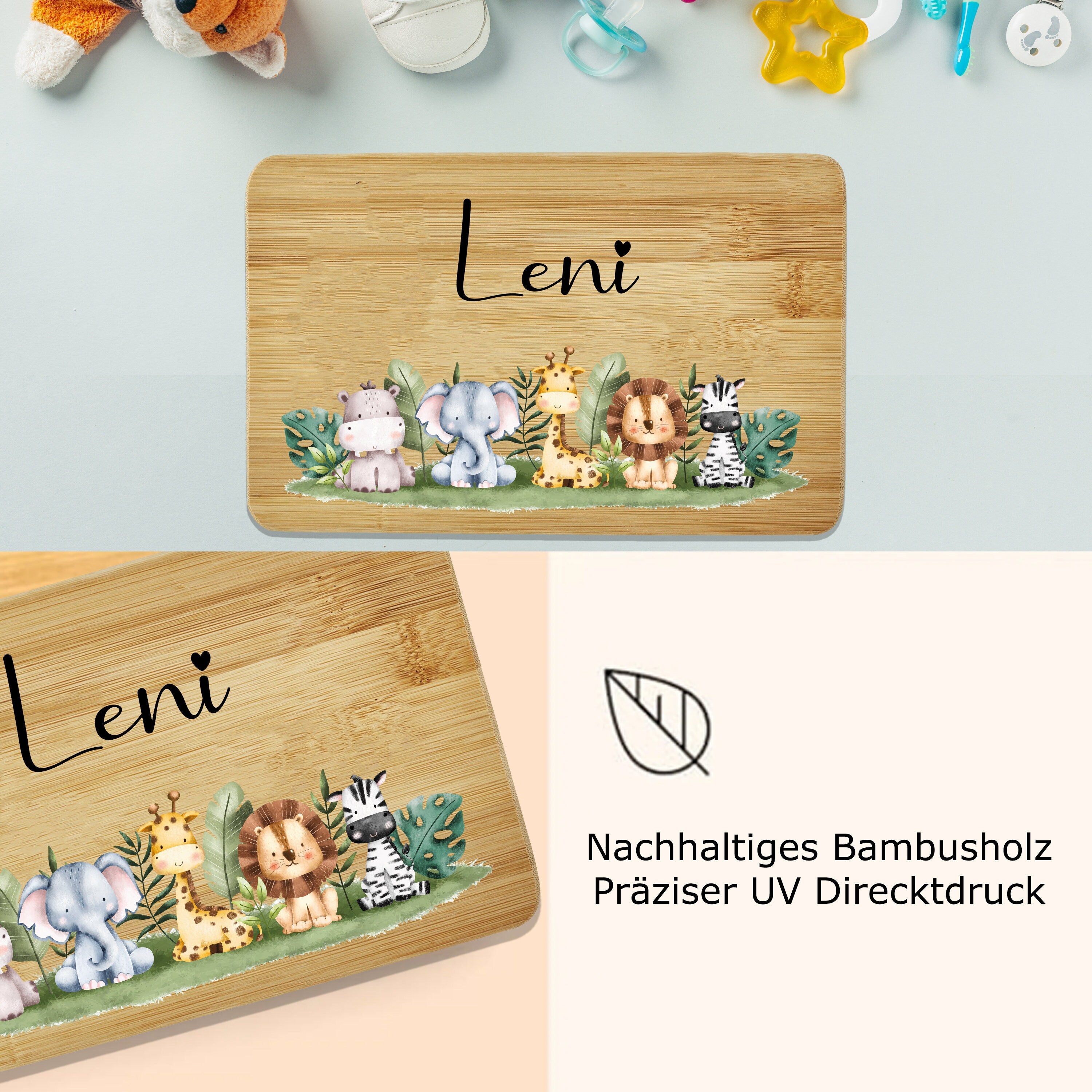 Frühstücksbrettchen personalisiert Kinder Geschenk 1. Geburtstag Geschenkidee Weihnachten Holzbrett
