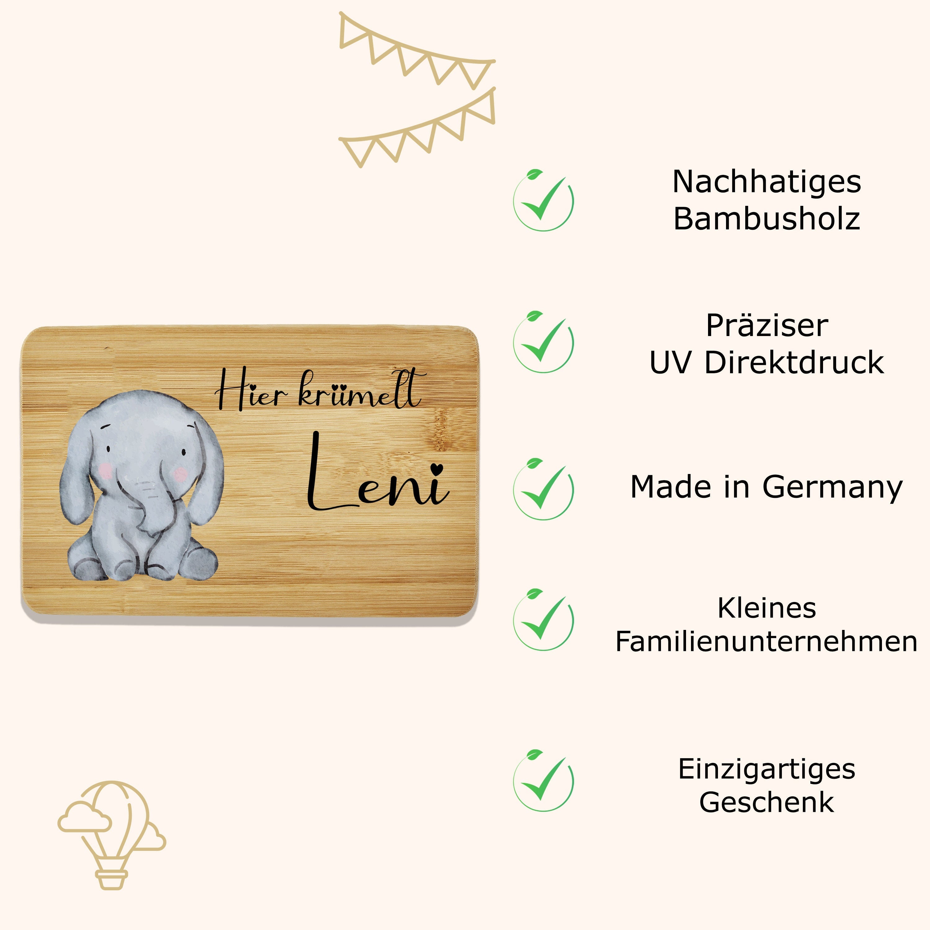 Frühstücksbrettchen personalisiert Kinder Geschenk 1. Geburtstag Geschenkidee Weihnachten Holzbrett