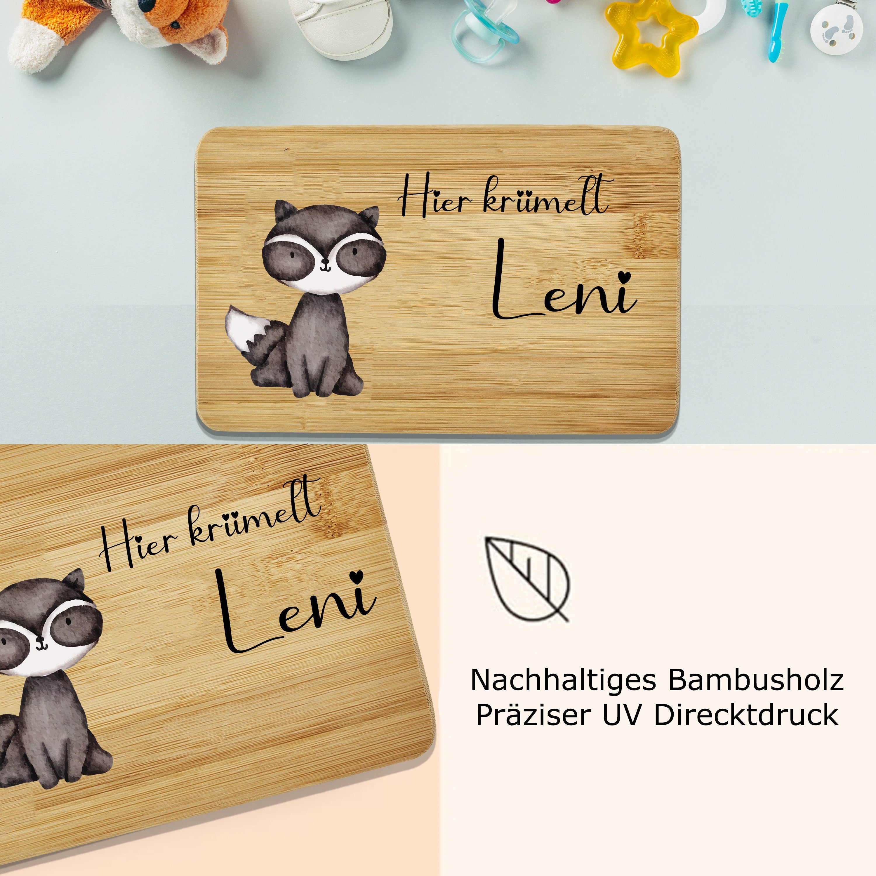Frühstücksbrettchen personalisiert Kinder Geschenk 1. Geburtstag Geschenkidee Weihnachten Holzbrett