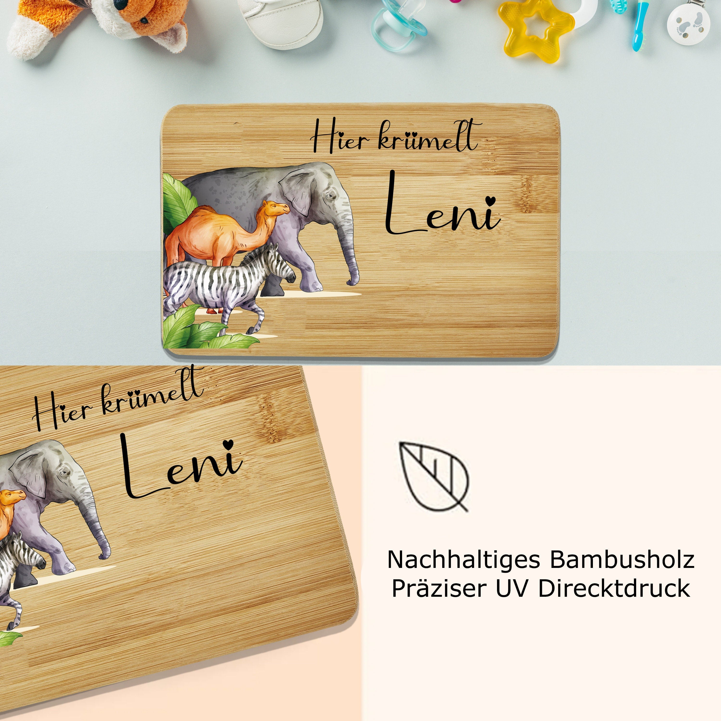Frühstücksbrettchen personalisiert Kinder Geschenk 1. Geburtstag Geschenkidee Weihnachten Holzbrett