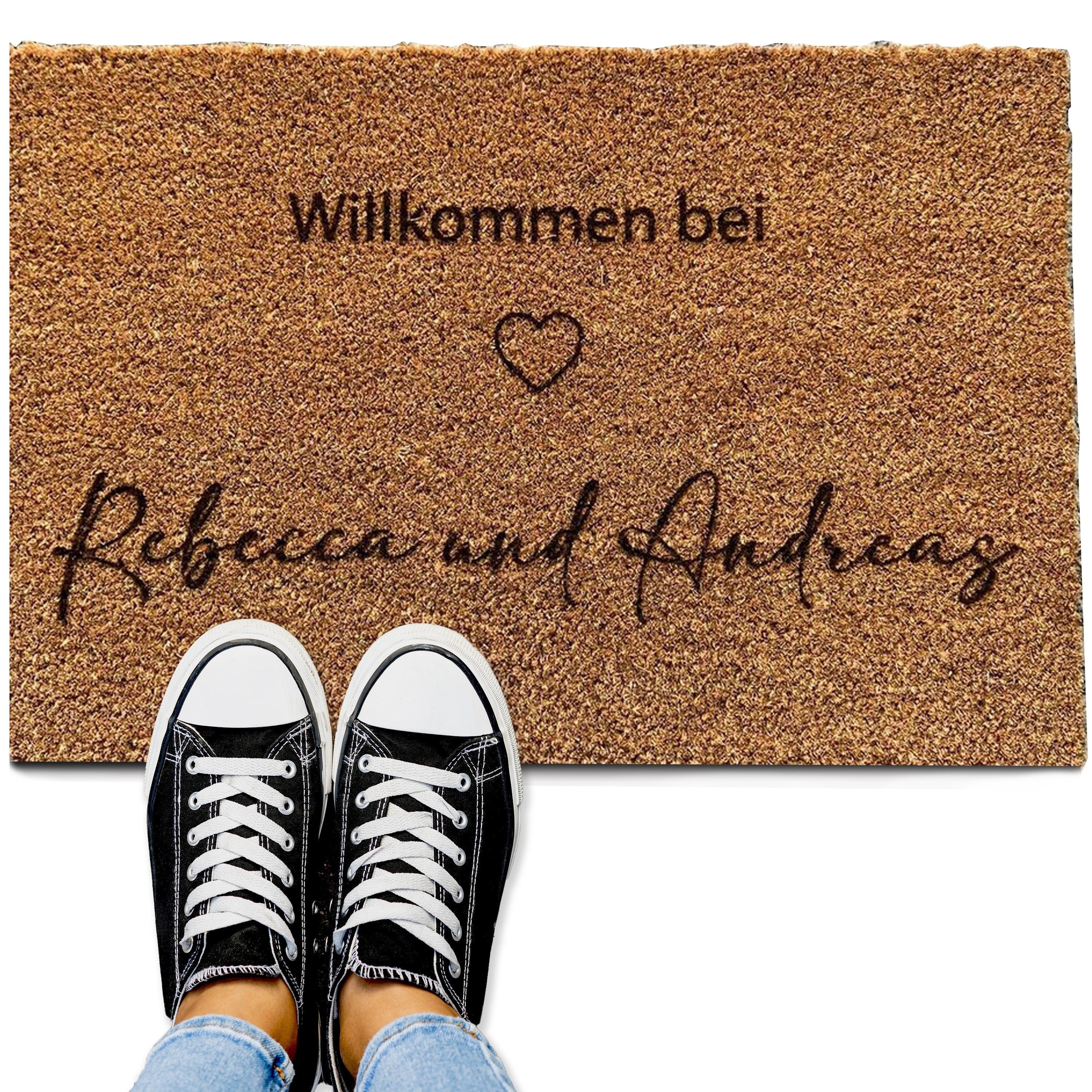 Fußmatte personalisiert Türmatte mit Namen Nachname eigener Text