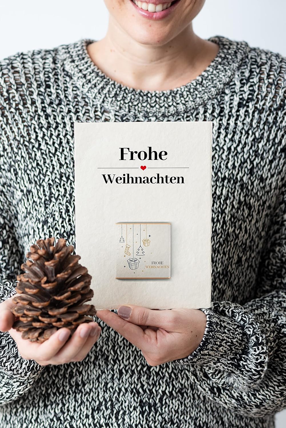 Weihnachtskarten inkl. Schokolade 8x Frohe Weihnachten Weihnachtssüßigkeiten Adventskalender