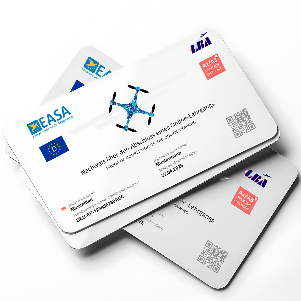 Patente Di Guida Drone In Carta Di Credito - Con QR Code, Licenza A1-A3 A2 STS