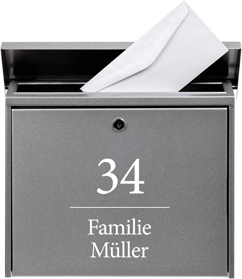 Briefkasten Aufkleber Hausnummer Personalisiert Familie Name Straßenname für Briefkasten