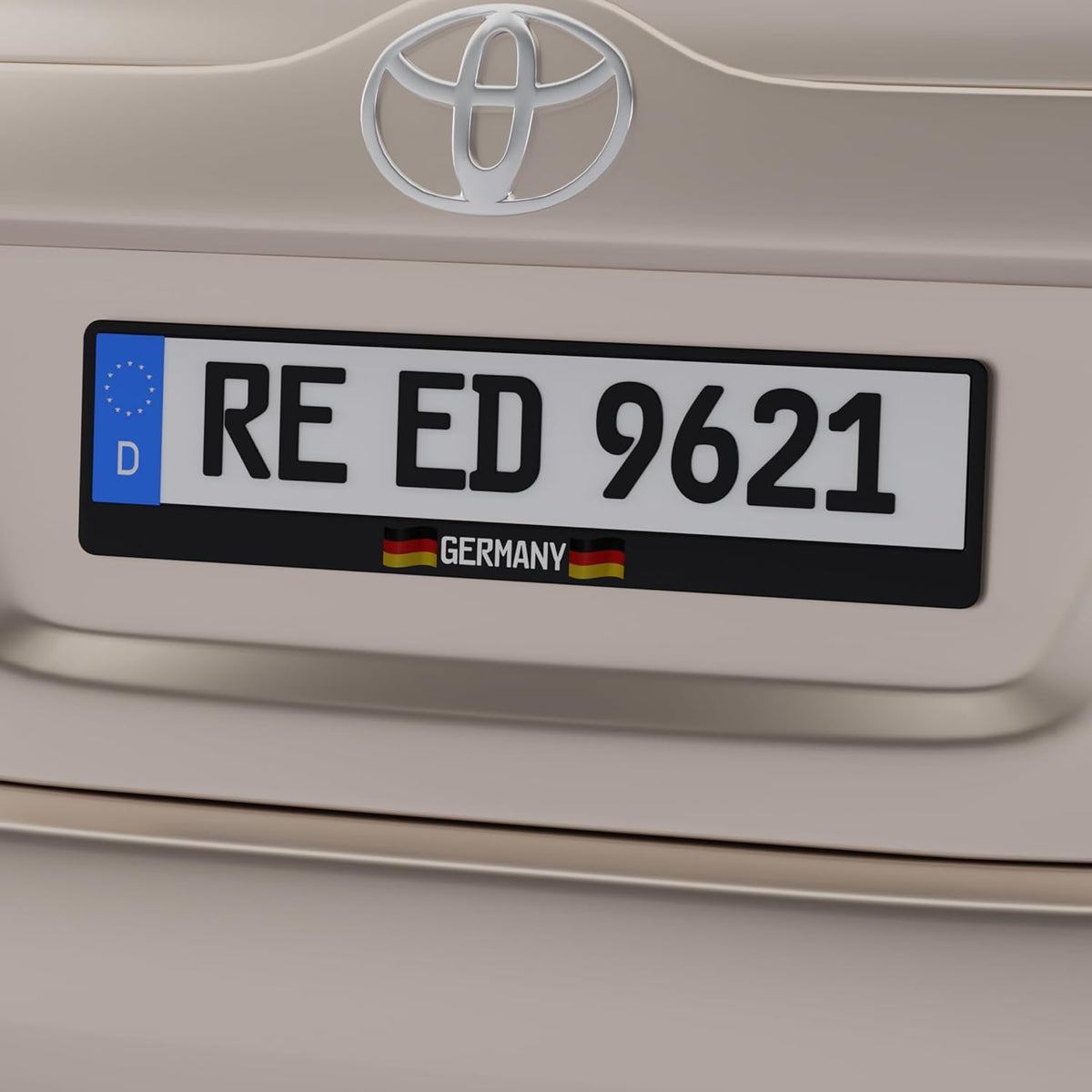 Portatarga personalizzato con testo ed emoji desiderati - confezione da 2 telai targa per auto - resistente alle intemperie - portatarga - portatarga per veicoli