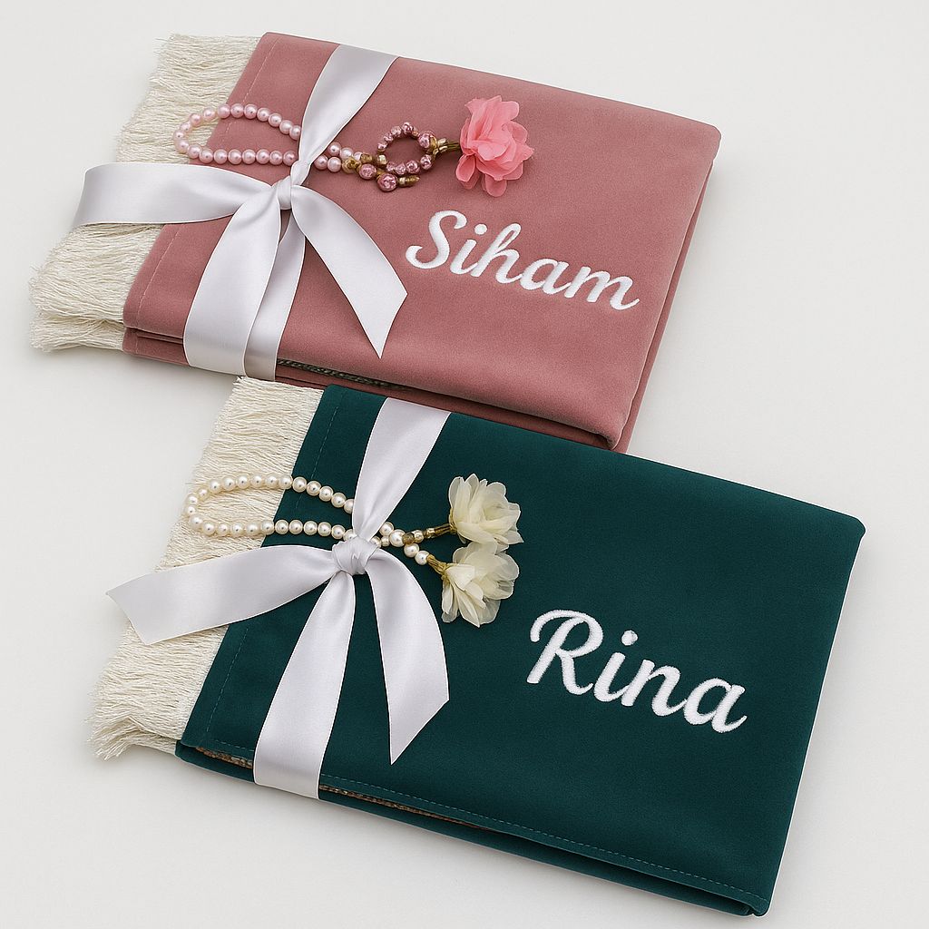 Gebetsteppich mit Namen Eid Mubarak Geschenk Seccade