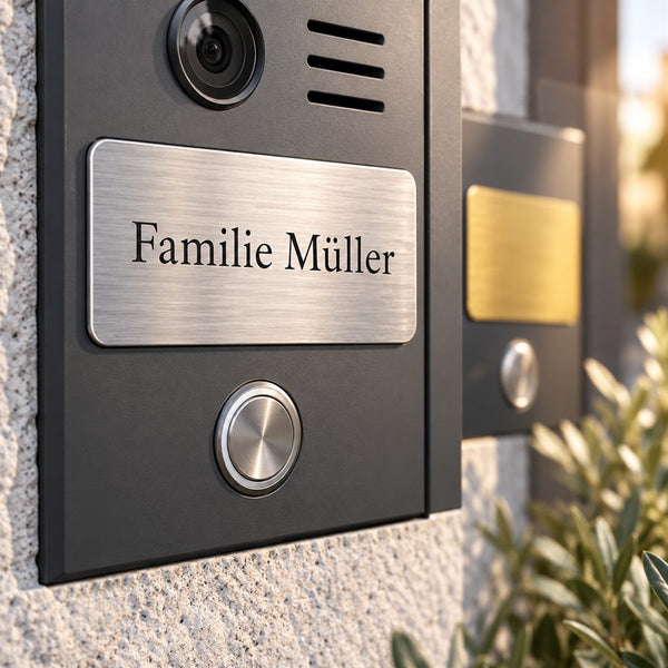 2x self-adhesive doorbell letterbox sign