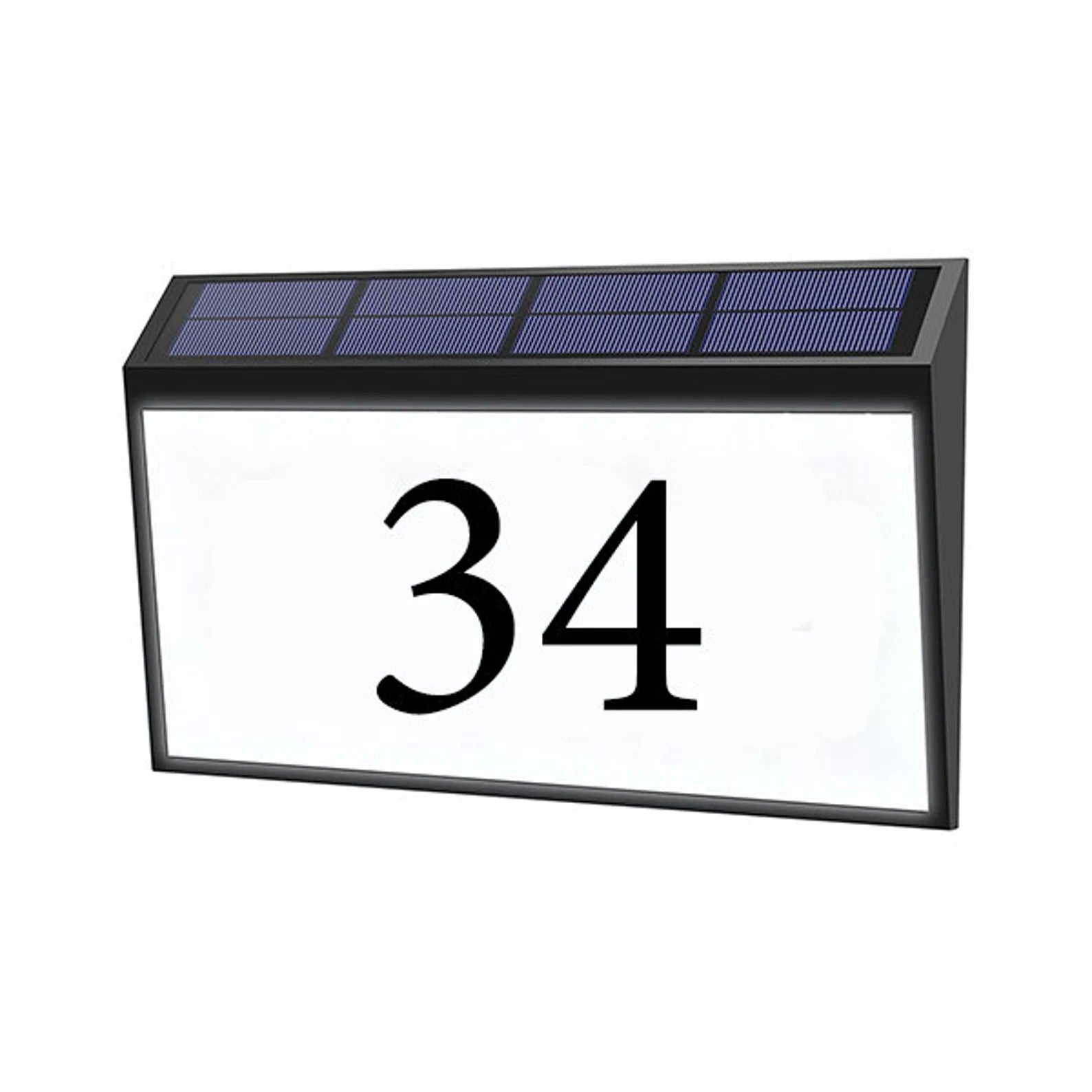 Beleuchtete Solar Hausnummer Personalisiert Hausnummernleuchte Hausnummernschild mit 10 LEDs