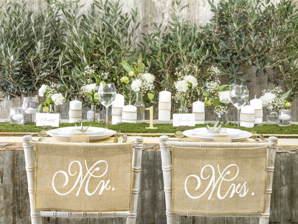 Wedding signs, chair signs, chair pendant chair sign, wedding decoration bride and groom set (2 pieces) wedding decoration, table decoration