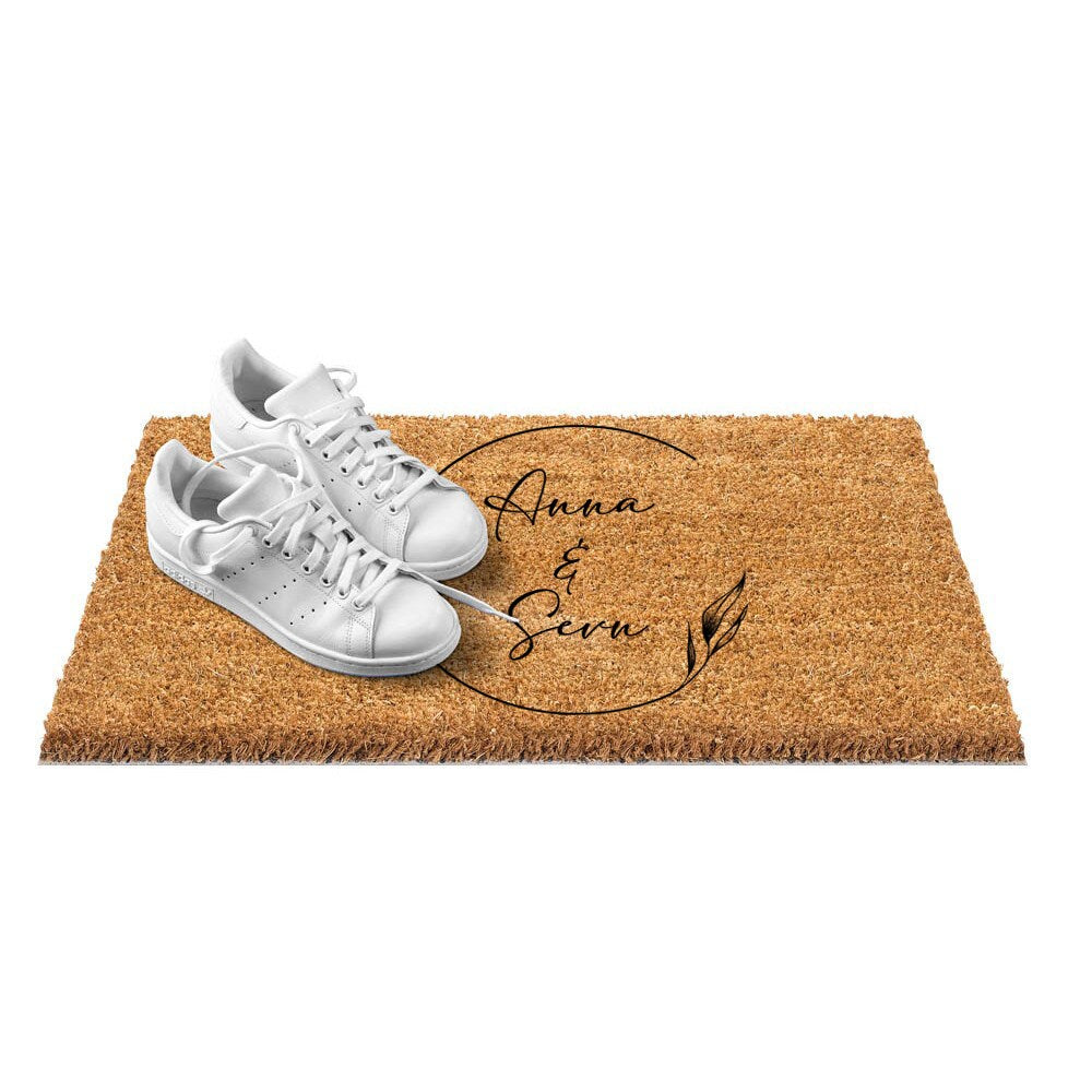 Fußmatte personalisiert Türmatte mit Namen Nachname eigener Text