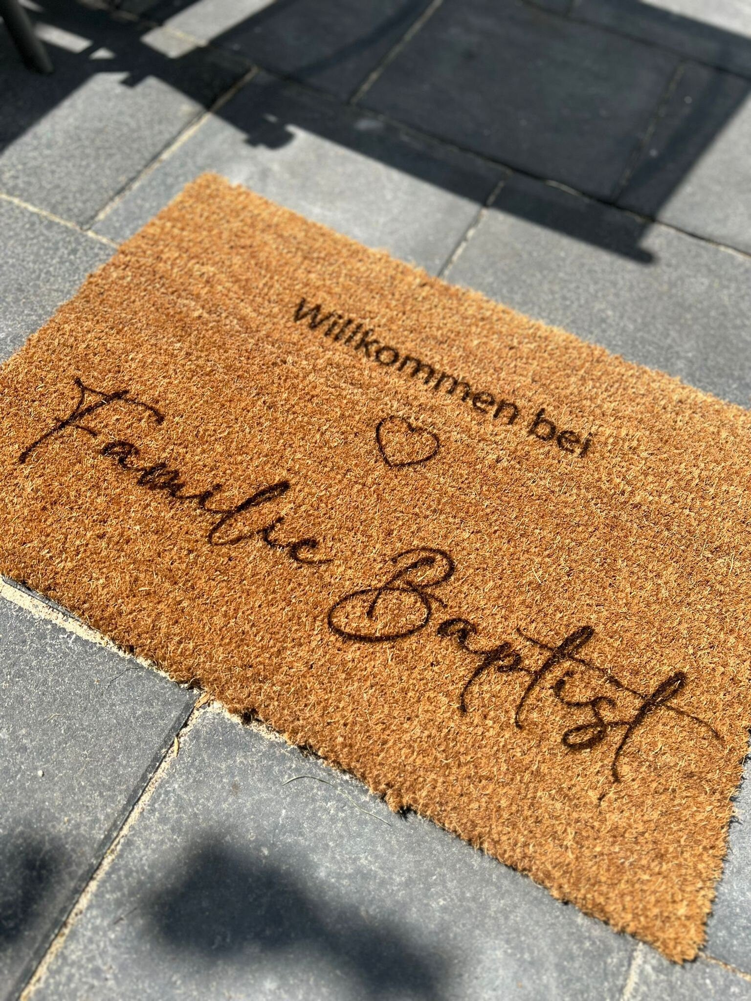 Fußmatte personalisiert Türmatte mit Namen Nachname eigener Text
