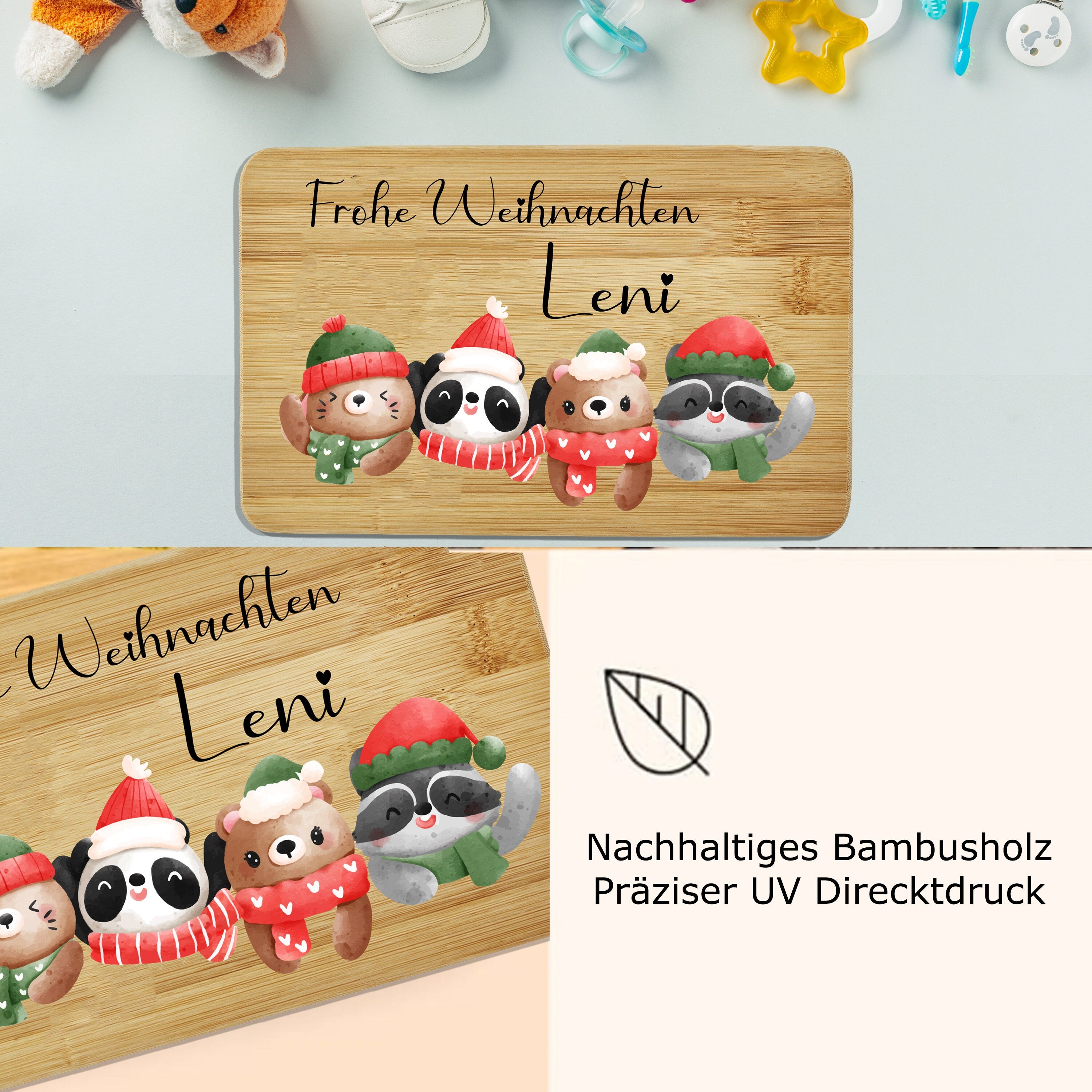 Frühstücksbrettchen personalisiert Kinder Geschenk 1. Geburtstag  Geschenkidee Weihnachten Holzbrett